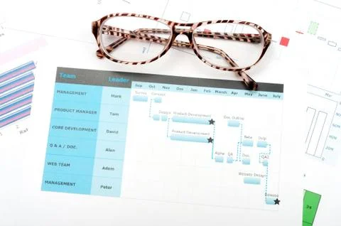 Gantt diagram Stock Photos