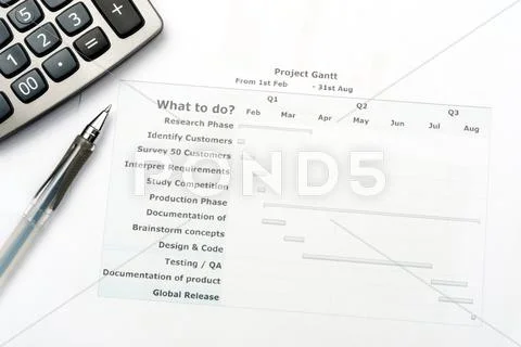 Gantt diagram Stock Photos