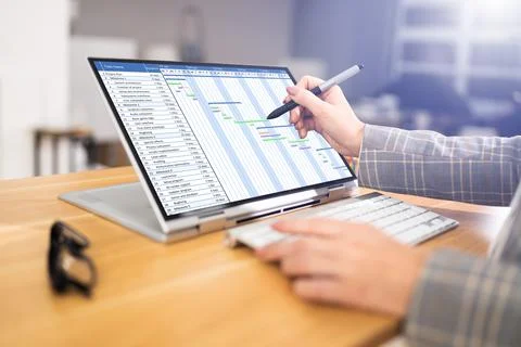 Gantt Gantt Software Project Stock Photos