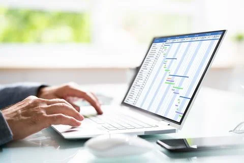 Gantt Gantt Software Project Stock Photos
