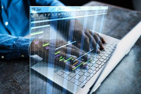Gantt Gantt Software Project Stock Photos
