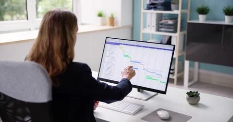 Gantt Gantt Software Project Stock Photos