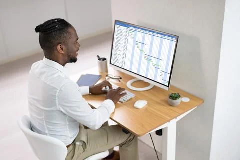 Gantt Software Project Document Plan List Stock Photos