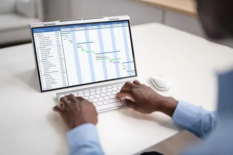 Gantt Software Project Document Plan List Foto stock