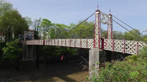 Gaol Ferry Bridge crossing the River Avons New Cut, Bristol Video stock 309768182