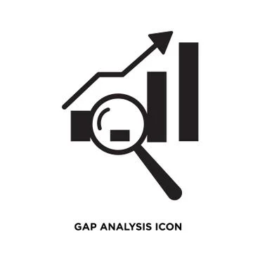 Gap analysis icon isolated on white background for your web, mobile and app d Stock Illustration