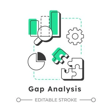 Gap analysis modern linear concept icon Stock Illustration