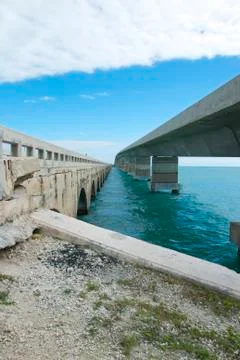A Gap between Bridges Foto stock