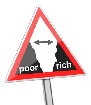 Gap between poor and rich Stock Illustration