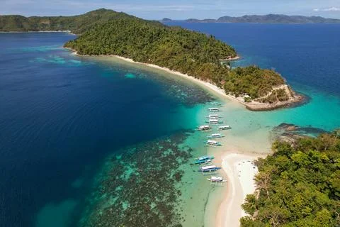 A gap between two island 写真素材