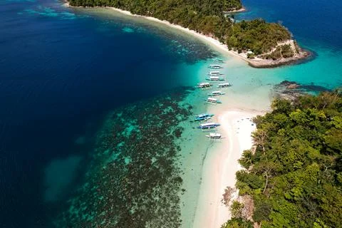 A gap between two islands 2 写真素材