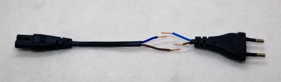 The gap of the damaged cable wire Stock Photos