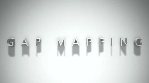 Gap mapping 3D title animation with shadows on a white background 스톡 동영상 297010383