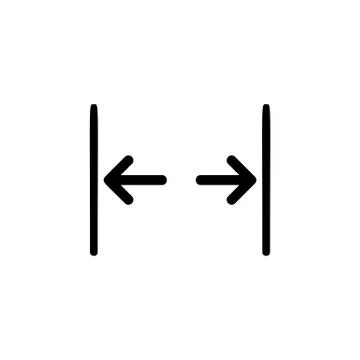 Gap, text icon. Simple glyph vector of text editor set icons for UI and UX, w Stock Illustration