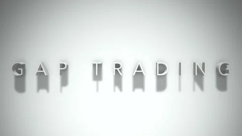 Gap trading 3D title animation with shadows on a white background Video stock 297079660