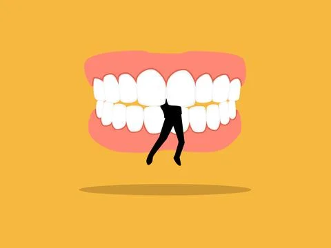 Gaping maw that devours people, swallows up businesses Stock Illustration