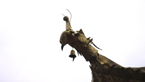 Gar Temple Eaves Close-up Stock Footage 330223725