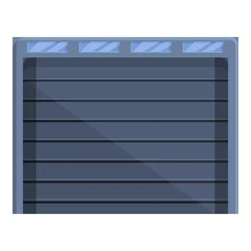 Garage automatic gate icon, cartoon and flat style Stock Illustration