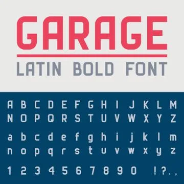 Garage bold font Stock Illustration