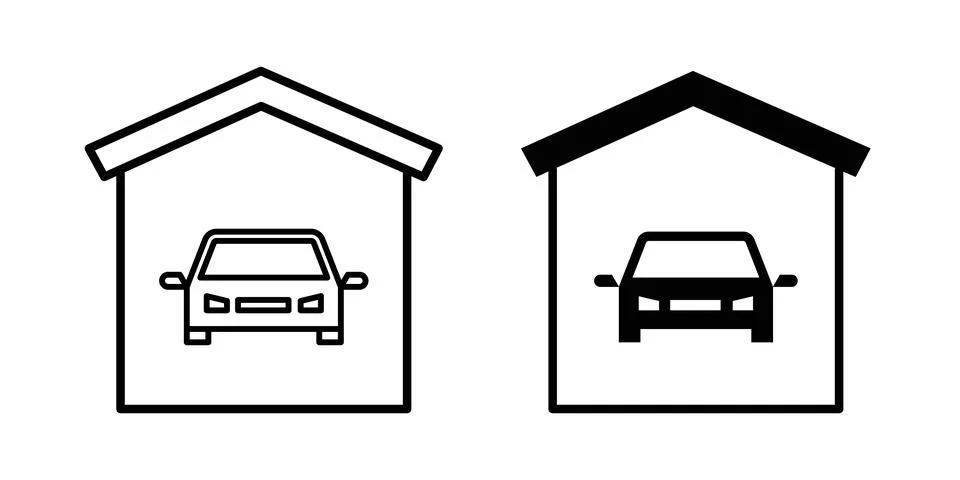 Garage car icon vector editable eps10 Stock Illustration