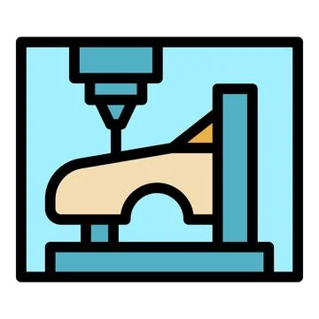 Garage car printing icon vector flat Stockillustratie
