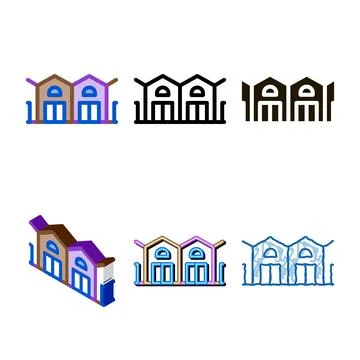 Garage clean network icon vector outline Stock Illustration