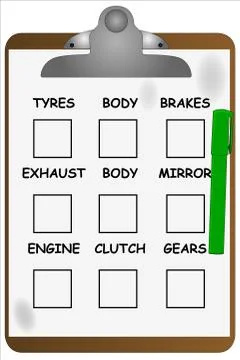 Garage Clipboard Stock Illustration