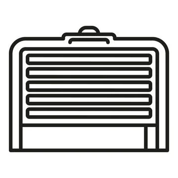 Garage control icon outline vector. Automatic fence Stock Illustration
