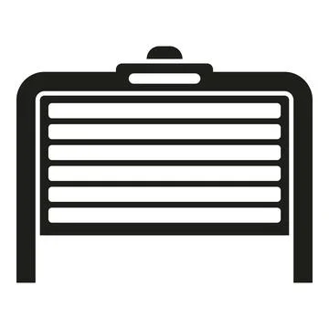 Garage control icon simple vector. Automatic fence Stock Illustration