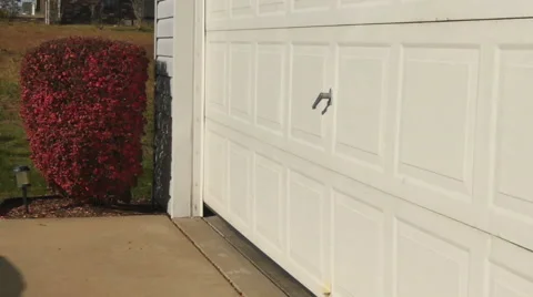 Garage Door Opens Automatically Stock Footage 43918611