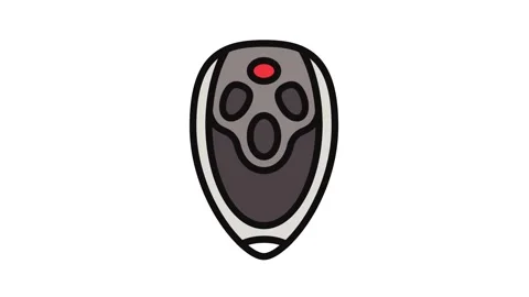 Garage door remote control color icon animation Stock Footage 326116236