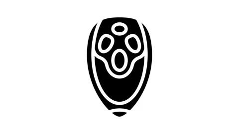 Garage door remote control glyph icon animation Stock Footage 326142630