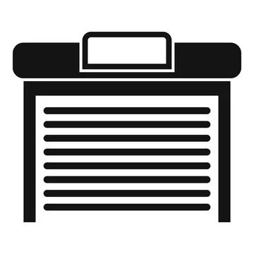 Garage door roller shutter icon for security concept Stock Illustration