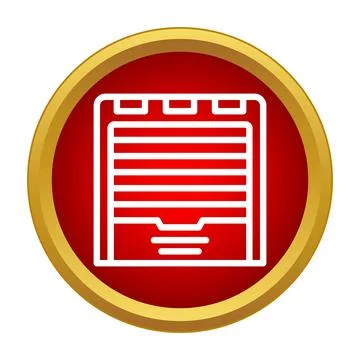 Garage door roller shutter line icon design Stock Illustration