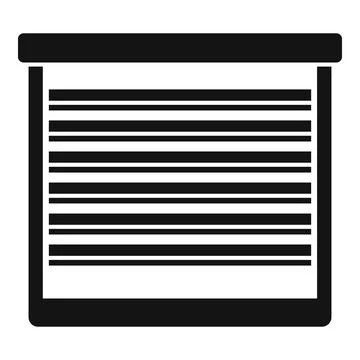 Garage door roller shutter opening icon イラスト素材