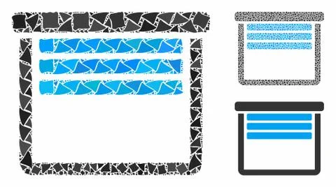 Garage empty Mosaic Icon of Rough Pieces Stockillustratie