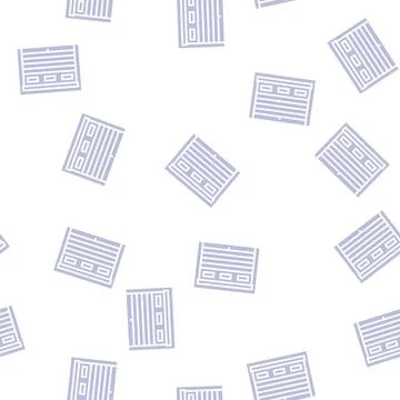 Garage gate glyph seamless pattern Stock Illustration