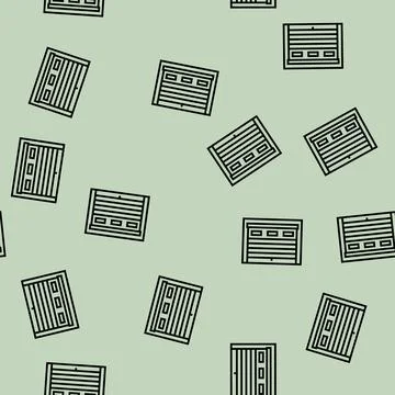 Garage gate line seamless pattern Stock Illustration