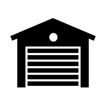 Garage icon on white background. vector illustration. flat style. Outdoor design Stock Illustration