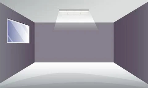 Garage interior without instruments. Empty workshop. Workplace of the master on Ilustración de archivo