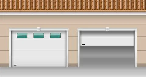 Garage Lifting Gates Stock Illustration