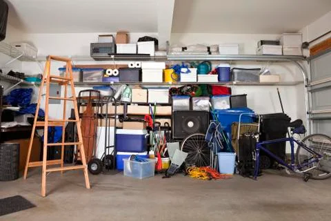 Garage mess Stock Photos