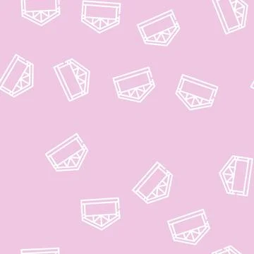Garage metal frame line vector seamless pattern Illustrazione stock
