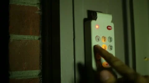 Garage opener opening button code Stock Footage 11981820