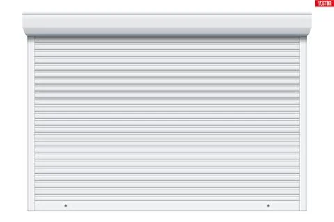 Garage Roller Shutters Isolated Stock Illustration