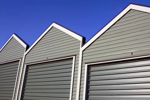 Garage row Foto stock