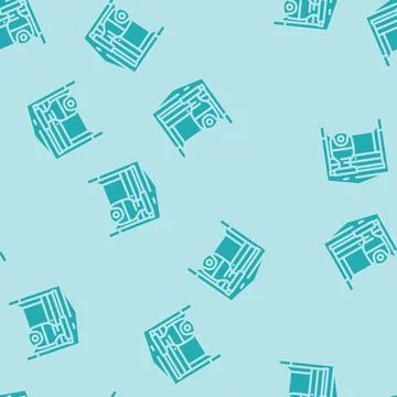 Garage security camera glyph vector seamless pattern Illustrazione stock