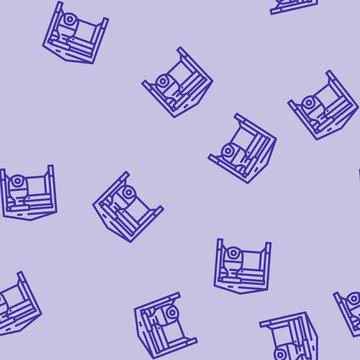 Garage security camera line vector seamless pattern Illustrazione stock