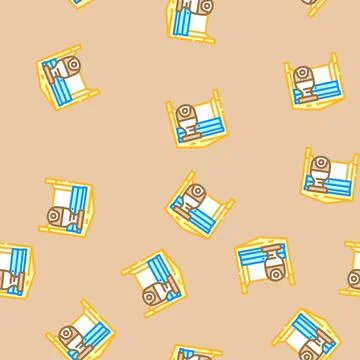 Garage security camera vector seamless pattern Stock Illustration