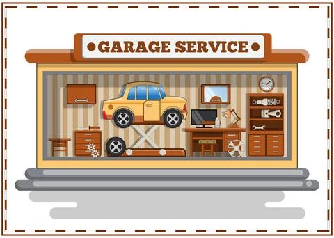 Garage service. Stock Illustration